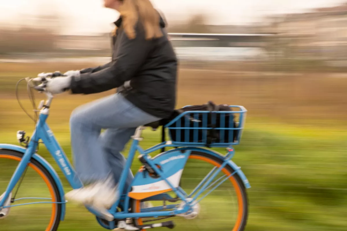 Blue bike on sale